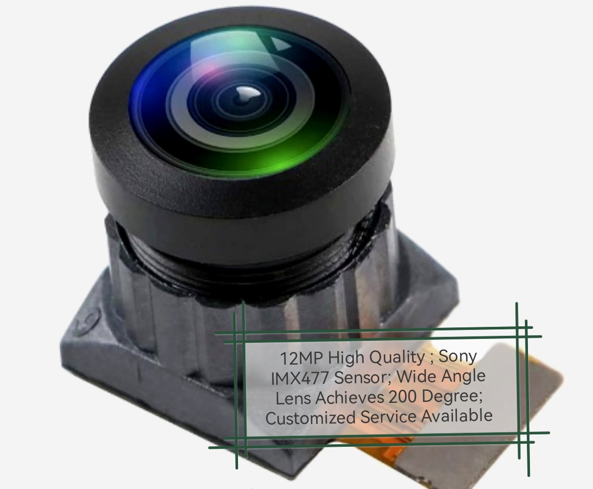 12MP Geniş Açılı Kamera Modülü, 200 Derece FOV'lu SONY IMX477 Sensör